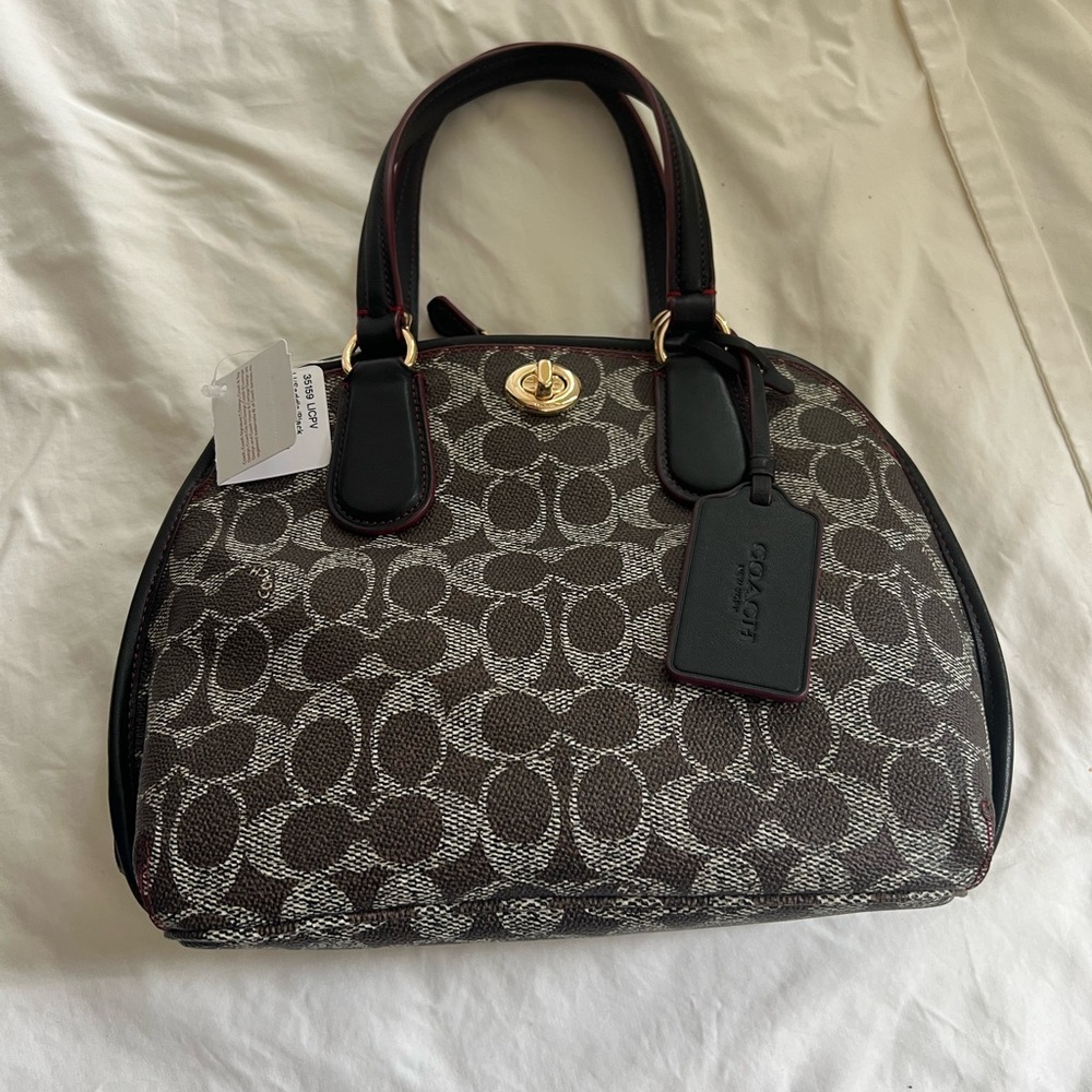 Coach Signature Mini Prince Jacquard Satchel NWT model 35159 LICPV